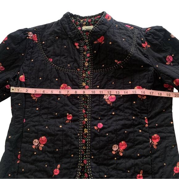 Via Penny Lane Reworked Apparel | Shania Twain Graphic Quilted Floral Jacket - Picture 5 of 8